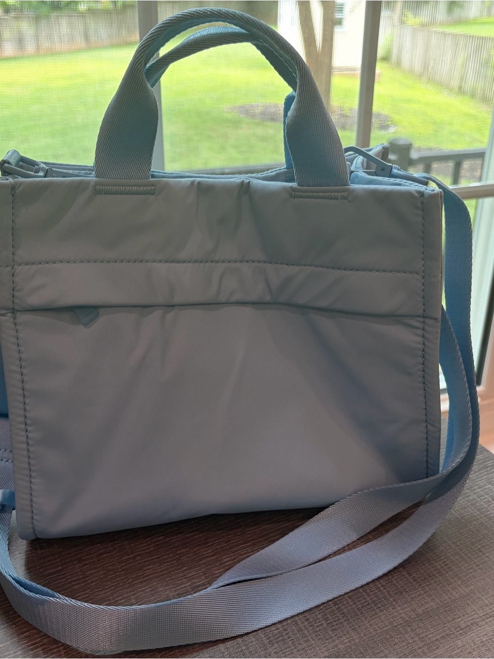 Away Featherlight Mini Daily Tote in Opal Blue EUC